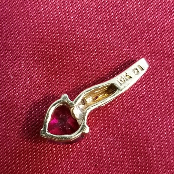 10k Gold Ruby Heart Pendant●Price is Firm - Picture 8 of 11